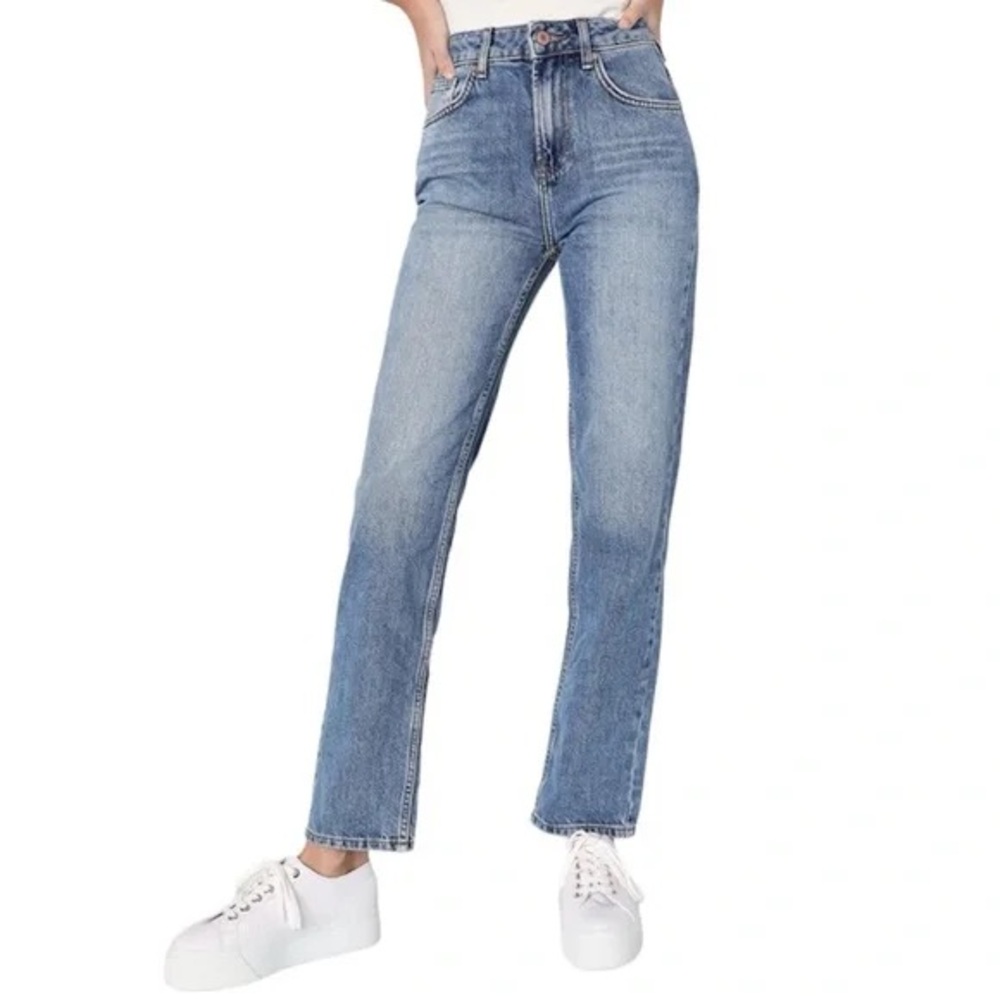 Free People Light Blue Straight Leg Jeans